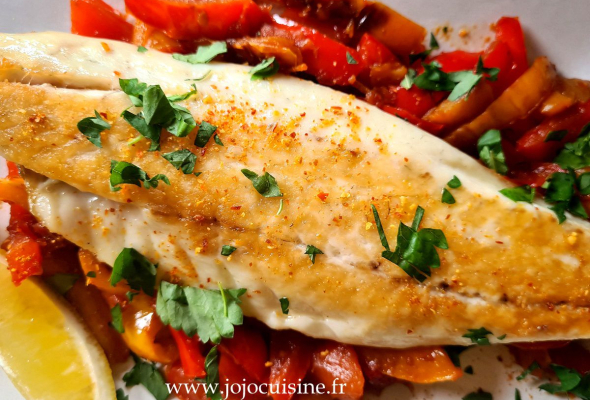 Bar à la plancha au piment d'Espelette