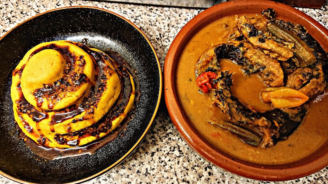 COCOTCHA ( Foufou de banane sauce clair )