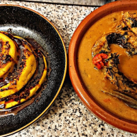 COCOTCHA ( Foufou de banane sauce clair )