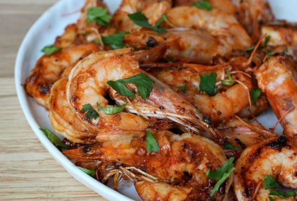 GAMBAS TIGREES SAUTEES AIL ET PERSIL