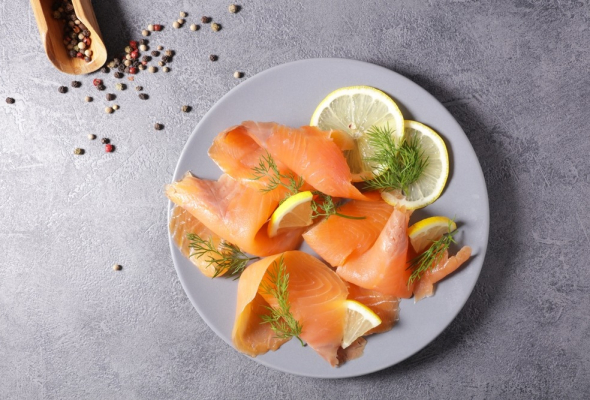 Assiette de saumon fumé