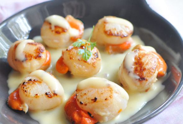 Cassolette de St Jacques au beurre blanc